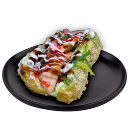 Sushi hot - dog z łososiem